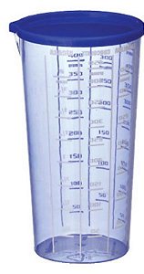 COPO GRADUADO C/ TAMPA 500 ML COLOR