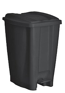 LIXEIRA COM PEDAL 40 LTS - PRETO
