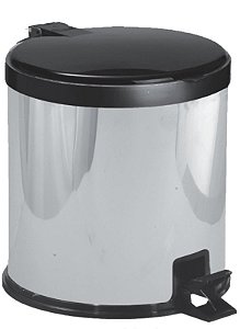 LIXEIRA ACO INOX C/PEDAL SEM CESTO 12 LTS