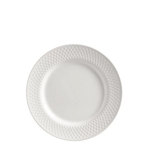 BRANCO RELEVO - PRATO SOBREMESA 21 CM - CAIXA C/ 6 PEÇAS