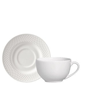 BRANCO RELEVO - XICARA CHA C/ PIRES 200 ML - CAIXA C/ 6 PEÇAS
