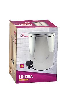 LIXEIRA C/ PEDAL 05L INOX