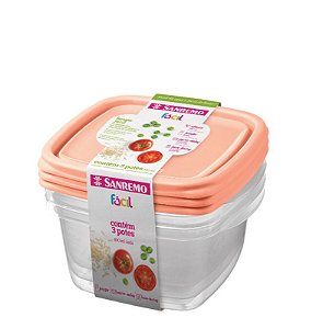 FACIL - POTE 800ML C/ 03 PCS