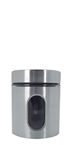 POTE INOX 0,63L C/ VISOR VIDRO - CAIXA C/ 12 PEÇAS