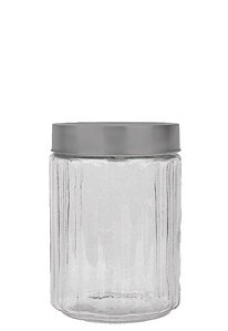 POTE SLEEK 1,20L VIDRO C/ TPA INOX - CAIXA C/ 6 PEÇAS
