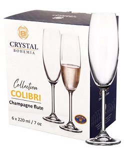 GLASS BOHEMIA - JG C/ 6 TACA CHAMPAG 220ML