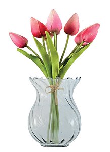 VASO MARGARIDA RIGADO - Ø14 X 19 CM - CAIXA C/ 24 PEÇAS