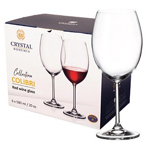 GLASS BOHEMIA - JG C/ 6 TACA DEGUST 580ML