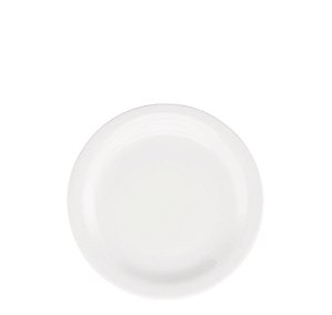 PORCELANA BRANCA PRATO SOBREMESA 20 CMS - CAIXA C/ 12 PEÇAS