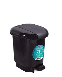 LIXEIRA C/ PEDAL 07L PRETA