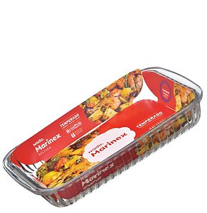 ASSADEIRA RET CANELADA 34 X 20 X 5 CM - 2,2L - CAIXA C/ 6 PEÇAS