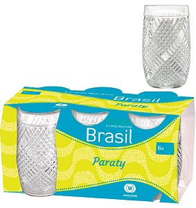BRASIL - JG COPO PARATY 310 ML - CAIXA C/ 6 PEÇAS