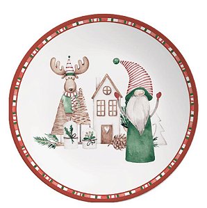 ENCANTO NATALINO - PRATO RASO 29 CM - CAIXA C/ 6 PEÇAS
