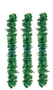 FESTÃO NATALINO PVC 9CM X 2M DUO VERDE - CAIXA C/ 1 PEÇAS