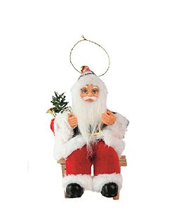 PAPAI NOEL 20CM DEC SORT C/ CADEIRA - CAIXA C/ 6 PEÇAS