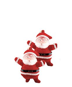PAPAI NOEL 7,5CM C/02 PCS VELUDO VERMELHO
