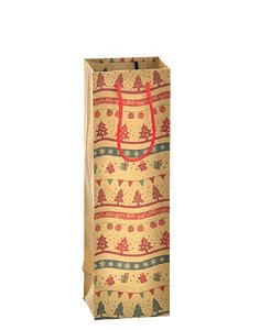 SACOLA KRAFT NATAL DEC 37 X 12,5 X 8CM SORT - CAIXA C/ 12 PEÇAS