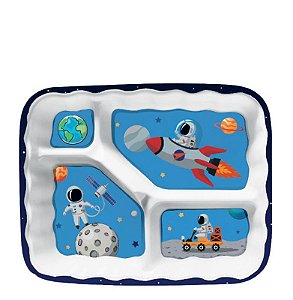 ECOKITCHEN - PRATO P/ REFEICAO INFANTIL C/ DIV ASTRONAUTA
