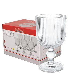GLASS - TACA 370ML JG C/ 06 PCS GRAFFIATO