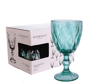 GLASS - TACA 320ML JG C/ 06 PCS DIAMOND VERDE