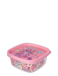 POTE QUADRADO 580 ML STITCH ROSA