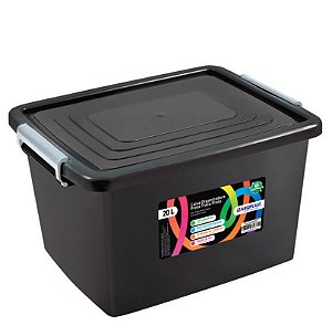 ORGANIZADOR C/ TRAVA 20L PRETA 40 X 30 X 23 CM