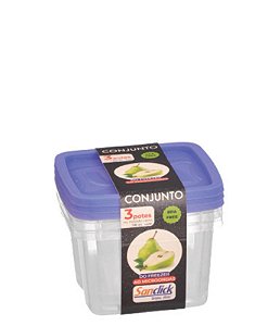 POTE GRADUADO QUAD 280ML CJ C/ 03 PCS