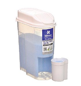 PORTA SABAO EM PO C/ DOSADOR BRANCO 1KG