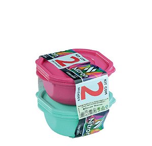 KIT C/ 2 POTES COLORATTO 450 ML RED C/ TRAVAS