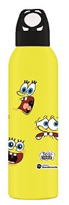 GARRAFA 800ML TAMPA PRETA ANEL BOB ESPONJA