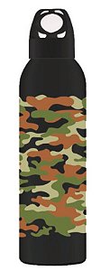GARRAFA 800ML TAMPA PRETA ANEL CAMUFLADO