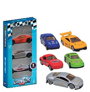ZIPPY - CARRINHO DIE-CAST RODA LIVRE JG C/ 05 UN