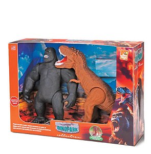 DINOSSAURO T-REX 40CM VS KING KONG