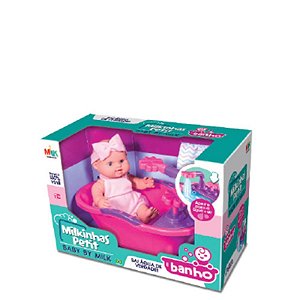 BONECA MILKINHAS PETIT BANHO 20 CM - 100% VINIL