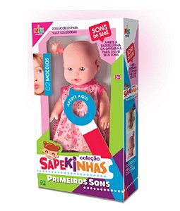 BONECA SAPEKINHA PRIMEIROS SONS 33 CM