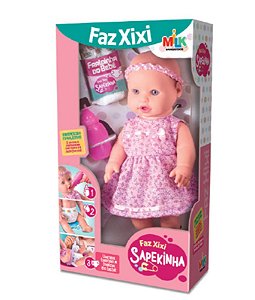 BONECA SAPEKINHA FAZ XIXI 34 CM