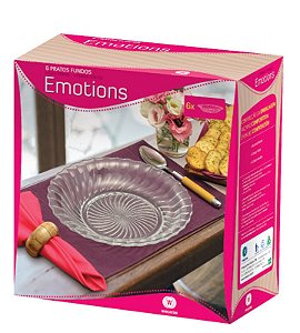 EMOTIONS - PRATO FUNDO 24 CM JG C/ 06 PCS