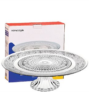 PRATO P/ BOLO C/ PÉ VICTORIAN 33CM