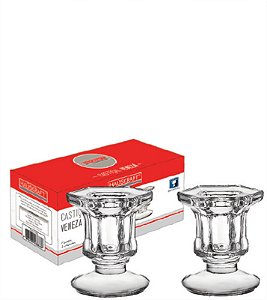 GLASS - CASTICAL VENEZA JG C/ 02 PCS 5,5 X 6 CM