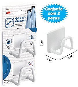 BRANCO - CONJ 02 GANCHOS 3M