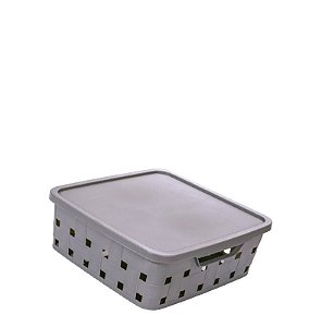 CAIXA C/ TAMPA FITA 11L - 32 X 32 X 13 CM