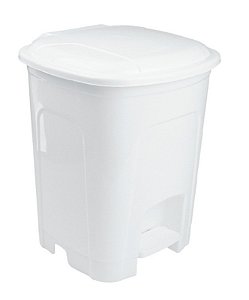 LIXEIRA C/ PEDAL 16L BRANCA
