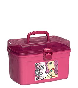 FRASQUEIRA C/ BANDEJA ROSA 6,2L - 28,0 X 19,8 X 18,8 CM