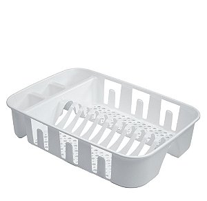 ESCORREDOR DE PRATOS BRANCO - 42,2 X 30,5 X 9,5 CM