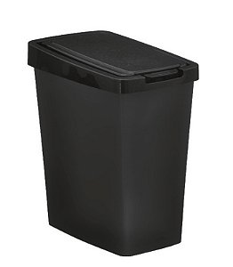 LIXEIRA 8L RET C/ TPA CLICK - PRETA