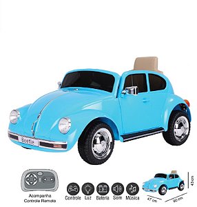 ZIPPY - MINI CARRO ELETRICO 12V FUSCA AZUL C/ RC