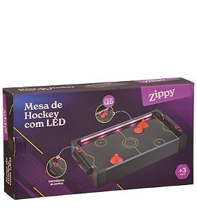 ZIPPY - JOGO MINI MESA DE HOCKEY C/ LED 40,5 X 22 X 7 CM