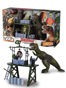 DINOSSAURO FORTE MILITAR C/ SOLDADO