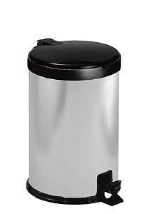 LIXEIRA ACO INOX C/PEDAL SEM CESTO 15 LTS
