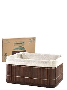 BAMBU - CESTO DOBRÁVEL 26 X 18 X 12 CM ESCURO